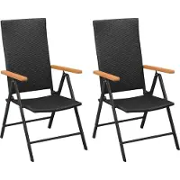 vidaXL Matgrupp för trädgården 3 delar svart och brun