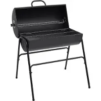 vidaXL Grilltunna med 2 grillgaller svart 80x95x90 cm stål