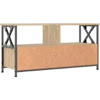 vidaXL Tv-bänk sonoma-ek 90x33x45 cm konstruerat trä & järn
