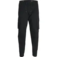 Jack & Jones Cargopants JPSTKANE NOAH CUFFED CARGO man - Svart - EU L
