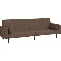 vidaXL Soffa-säng för 2 personer med två kuddar, Dagbädd med ryggstöd, Gästsäng med ben för sovrum och vardagsrum, Modern, 375839