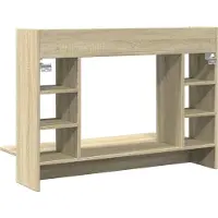 vidaXL Väggmonterat skrivbord sonoma-ek 105x48x75 cm konstruerat trä
