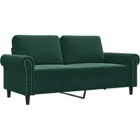 vidaXL Soffa 2-sits mörkgrön 140 cm sammet