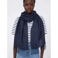 Weekend Max Mara för kvinnor. 2615541105600 Wkasionbio marinblå linnescarf (OSFA), Casual, Lino, Marino