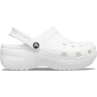 Crocs Classic Platform Thermoplastiska Tofflor I Vitt För Kvinnor