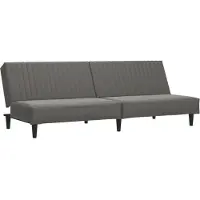 vidaXL Soffbädd 2 Platser, Dagbädd med Ryggstöd, Gästsäng, Möbel för Sovrum Vardagsrum, Modern, Grå 375949