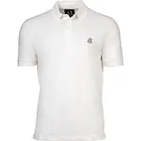 Armani Exchange för män. XM000367AF13022U0009 Vit kortärmad polotröja (S), Casual, Bomull, Kort ärm