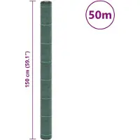 vidaXL Ogräsmatta grön 1,5x50 m PP