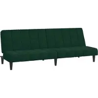 vidaXL 2-sits bäddsoffa Mörkgrön sammet 375843