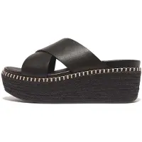 FitFlop Eloise Espadrille Leather Wedge Cross Tofflor