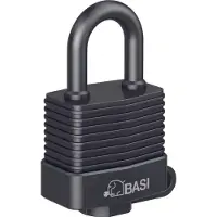 Basi 6150-3000 hänglås 39 mm olika färger svart nyckellås