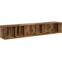 vidaXL TV-bänkset 2 pcs Gammalt trä 37 x 35 x 107cm Konstruerat trä