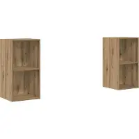 vidaXL TV-bänkset 2 pcs Artisan Ek 37 x 37 x 72 cm Konstruerat trä