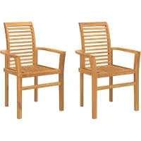 vidaXL Matstol 2 pcs Brun 62 x 55 x 94 cm Massivt teakträ