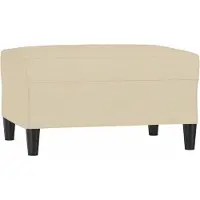 vidaXL Fotpall gräddvit 70x55x41 cm tyg