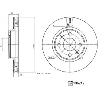 FEBI BILSTEIN Bromsskiva 196212, 1 Stycke