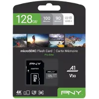 PNY Microsd 128gb Class 10 Minneskort Med Adapter