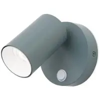 Orion Penn spotlight till vägg, ljusgrön, Ø 10,5 cm, stål/aluminium Penn, dimbar, Grön, Sovrum, Metall, Modern, Halogen spots