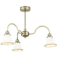 Orion Taklampa TILDA, dimbar, Brun / mässing, Vardagsrum / matsal, Glas, Antik, Taklampa
