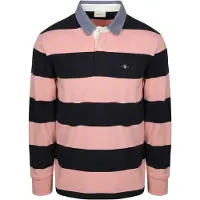 Gant Heavy Rugger Shied Poo Randig Marin Mörkbå Bå Rosa Storek