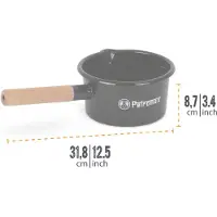 Petromax enamel saucepan PX-PANEN1-S black, 1 L