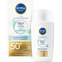 Nivea NIVEA_Sun UV Face Derma Blemish Control Fluid SPF50+ återfuktande solskyddslotion för hud med imperfektioner 40ml