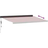 vidaXL Markis automatiskt infällbar vinröd 400x300 cm