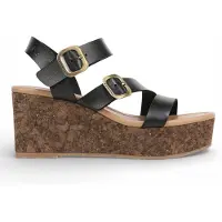 Blowfish Damer Svarta Kilkilade Remsa Espadrille Sandaler - Ali