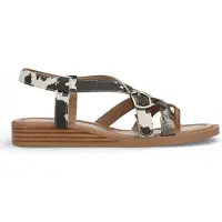 Blowfish Damer Svarta Vita Micro Wedge remsandaler - April