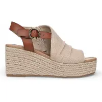 Blowfish Damer Brun Beige Wedge Slingbacks Klacksandaler - Amira