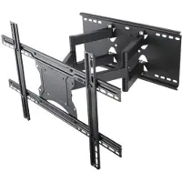 Art AR-87 - Konsol - justerbar dubbel arm med fullt rörelseområde - för LCD-TV - metall - svart - skärmstorlek: 40-80 - väggmonterbar