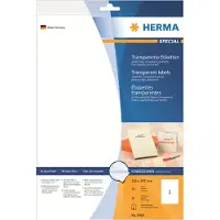 Herma 8964 Folieetiketter 210 x 297 mm Folie Transparent 10 st Permanent Bläckstråleskrivare