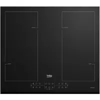 Beko HII64206F2MT - Induktionshäll - 4 kokplattor - Fördjupning - bredd: 56 cm - djup: 59 cm - med fasad framsida - svart