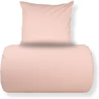 Nordstrand Dubbelt sänglinne 200x220 cm - 100% bomull - Rosa med vita ränder
