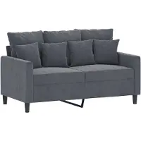 vidaXL 2-sitssoffa mörkgrå 120 cm sammet