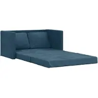 vidaXL 2-i-1 bäddsoffa Blå 122x204x55 cm Sammet 353962