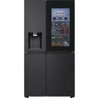 LG InstaView GSXE91EVAD, Fristående, Amerikansk dörr, Svart, 3 dörr/dörrar, Essence Black Steel, Röra