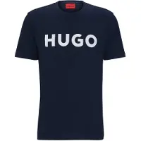 HUGO för män. 50467556 T-shirt Dulivio marinblå (XXL), Casual, Bomull, Kort ärm, Hållbar, Marino