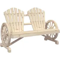 vidaXL Gungstol 2-sits adirondack massivt granträ