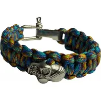 Övriga Tillverkare HLTD Paracordarmband Skull med Schackel 20mm (Färg: RB Snake)