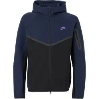 Nike Sweatjacka 'TCH FLC' marinblå / antracit / lila / svart