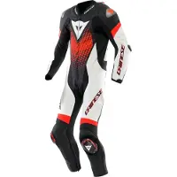 Dainese Laguna Seca 6 Herr 1-delad läderoverall Svart/Vit/Röd 50 Herrar sort