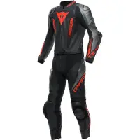 Dainese Laguna Seca 5 Herr 2-delad läderoverall Svart/Antracit/Röd 56 Herrar sort