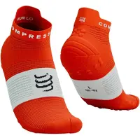 Compressport Pro Racing v4.0 Run Low Socks Red White, Size T1