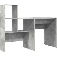 vidaXL Skrivbord Betonggrå 131,5 x 50 x 106,5 cm Konstruerat trä