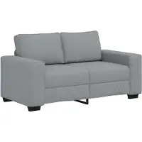 vidaXL 2-sitssoffa ljusgrå 160x77x82 cm tyg