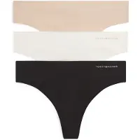 Tommy Hilfiger 3 Pack Logo Interlock Knit Thongs