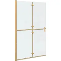 vidaXL Walk-In duschvägg Guld 120 x 6,5 x 190 cm