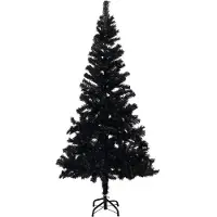 Plastgran med fot svart 120 cm PVC