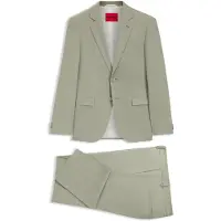 HUGO Two-piece extra-slim-fit suit in wool-blend poplin